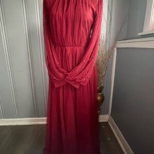 Elegant Red Evening Gown